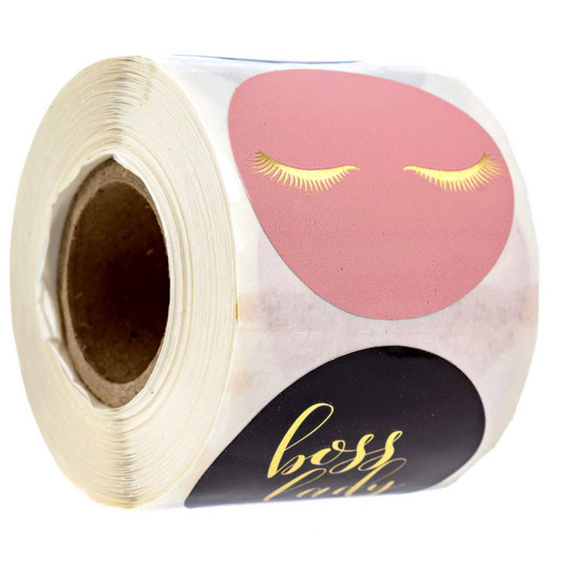 500 gold foil boss lady wafer stickers seals - Picture 3 of 6